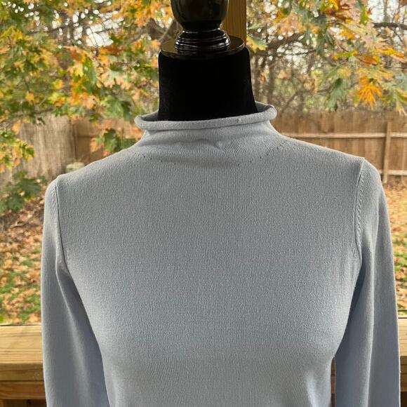 French Connection Babysoft High Neck Sweater Light Blue Size S - Picture 6 of 9